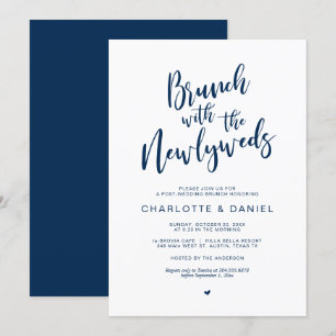 Invitation Après le mariage, Brunch avec les jeunes mariés, B