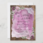 Invitation Après le Mariage Célébration Aquarelle Rustique (Devant)