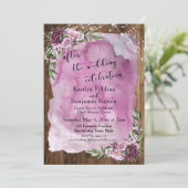 Invitation Après le Mariage Célébration Aquarelle Rustique (Debout devant)