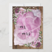 Invitation Après le Mariage Célébration Aquarelle Rustique (Dos)