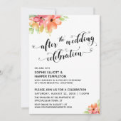 Invitation Après le mariage Célébration des cœurs écriture Fl (Devant)