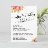 Invitation Après le mariage Célébration des cœurs écriture Fl (Debout devant)