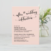 Invitation Après le Mariage Cérémonial Script Coeurs Rougisse (Debout devant)