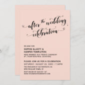 Invitation Après le Mariage Cérémonie de mariage scénario Cœu (Devant / Derrière)