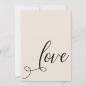 Invitation Après le mariage Élégant écriture Cream (Dos)