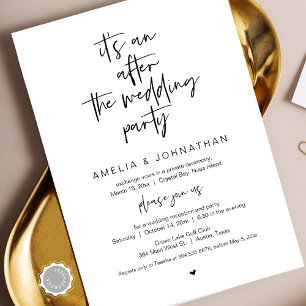 Invitation Après le mariage, Fête de Fuite Amoureuse
