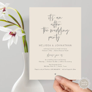 Invitation Après le mariage, Fête de Fuite Amoureuse
