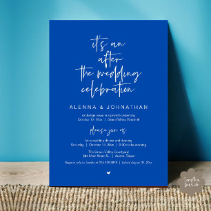 Invitation Après le Mariage Moderne Minimaliste Fête Décontra
