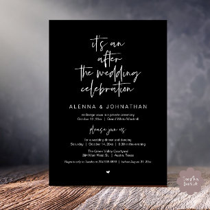 Invitation Après le Mariage Moderne Minimaliste Fête Décontra