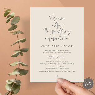 Invitation Après le mariage, Navy Blue, Elopement Party
