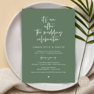 Invitation Après le mariage, Navy Blue, Elopement Party