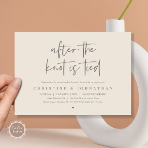 Invitation Après le nœud noué, Brunch post-mariage pour fugue