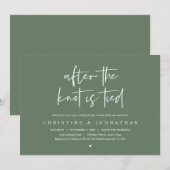 Invitation Après le noeud noué, Elopement Post mariage Brunch (Devant / Derrière)