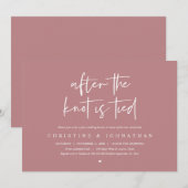 Invitation Après le noeud noué, Elopement Post mariage Brunch (Devant / Derrière)