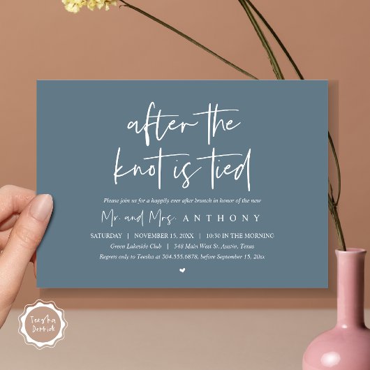 Invitation Après le noeud noué, Heureusement toujours après B