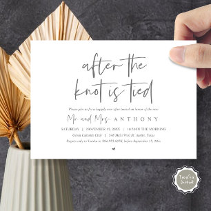 Invitation Après le noeud noué, Heureusement toujours après B