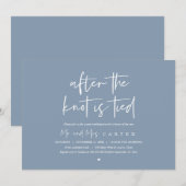 Invitation Après le noeud noué, Post mariage Brunch (Devant / Derrière)