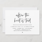 Invitation Après le noeud noué, Post mariage Brunch Invitatio (Devant)
