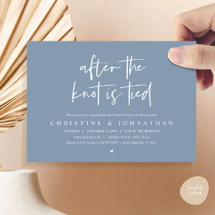 Invitation Après le noeud noué, Post mariage Brunch Invitatio