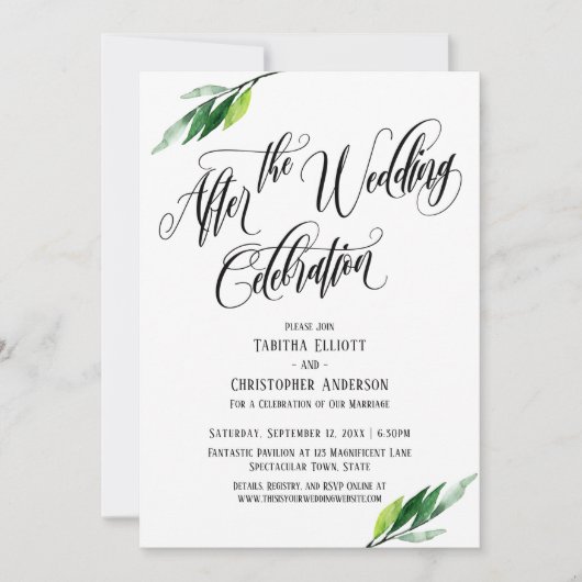 Invitation Après le script de la célébration de mariage et la (Devant)