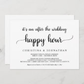 Invitation Après l'heure heureuse de mariage, Échange de vœux (Devant / Derrière)