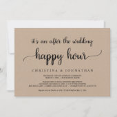 Invitation Après l'heure heureuse de mariage, Kraft Après-mar (Devant)