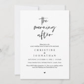 Invitation Après-midi, Brunch Mariage de la Poste moderne (Devant)