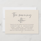 Invitation Après-midi, Brunch Mariage de la Poste moderne (Devant)
