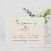 Invitation Après-midi, Brunch Mariage de la Poste moderne (Debout devant)
