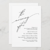 Invitation Après-midi, Post Mariage Brunch Célébration (Devant / Derrière)