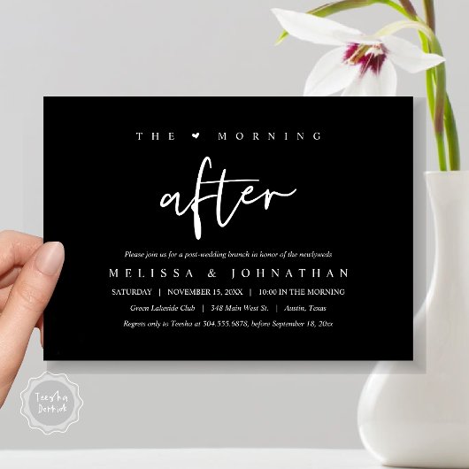 Invitation Après-midi, Post Mariage Brunch Célébration