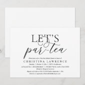 Invitation Après-midi Thé Party, Future mariée, Réception de  (Devant / Derrière)