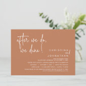 Invitation Après, Nous Dînons, Dîner Mariage Elopement (Debout devant)