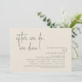 Invitation Après, Nous Dînons, Dîner Mariage Elopement (Debout devant)