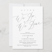 Invitation Après, nous dînons, Dîner Mariage et Danser (Devant)