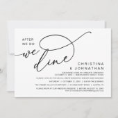 Invitation Après, Nous Dînons, Dîner Romantique Mariage (Devant)