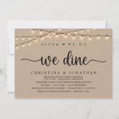 Invitation Après, Nous Dînons, Dîner Russe Mariage (Devant)