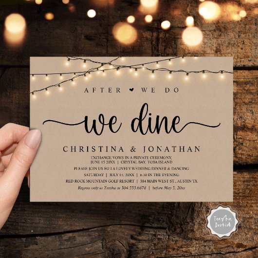 Invitation Après, Nous Dînons, Dîner Russe Mariage