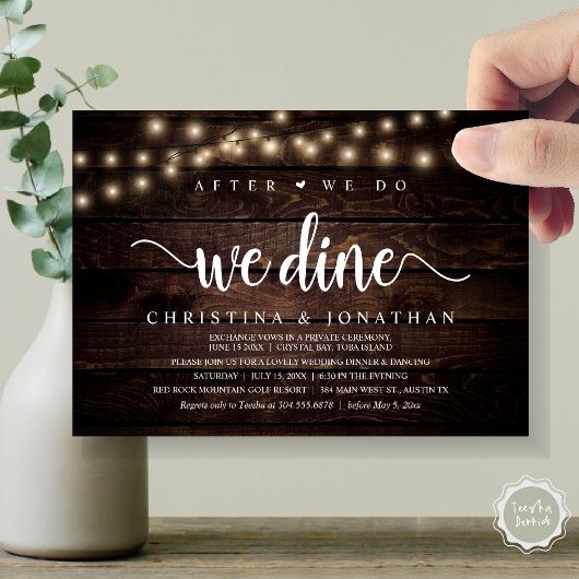 Invitation Après, Nous Dînons, Dîner Russe Mariage