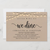 Invitation Après, Nous Dînons, Dîner Russe Mariage (Devant)