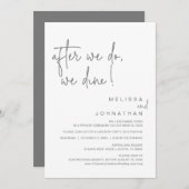 Invitation Après Nous, Nous Dînons, Mariage Elopement Party I (Devant / Derrière)