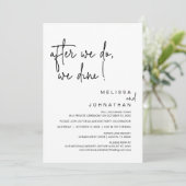 Invitation Après Nous, Nous Dînons, Parti Mariage Elopement (Debout devant)