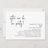 Invitation Après Nous, Nous Faisons La Fête, Dîner Mariage, N (Devant)