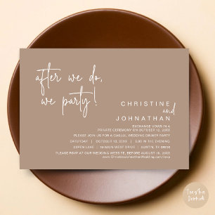 Invitation Après Nous, Nous Faisons La Fête, Dîner Mariage, T
