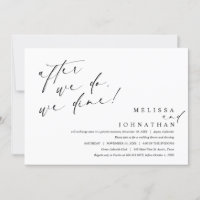 Après, on dîne, mariage elopement