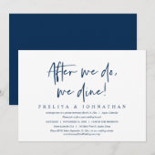 Invitation Après, on dîne, Mariage Elopement Brunch (Devant / Derrière)