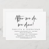 Invitation Après, on dîne, Mariage Elopement Brunch (Devant / Derrière)