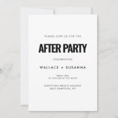 Invitation Après-partie minimaliste simple (Devant)