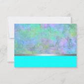 Invitation Après Party Abstract Design en Argent Turquoise (Devant)