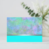 Invitation Après Party Abstract Design en Argent Turquoise (Debout devant)